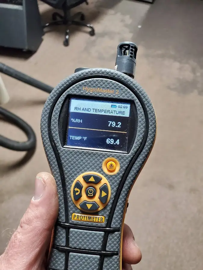 Moisture meter humidity assessment for Fire & Smoke Damage Restoration in South Miami